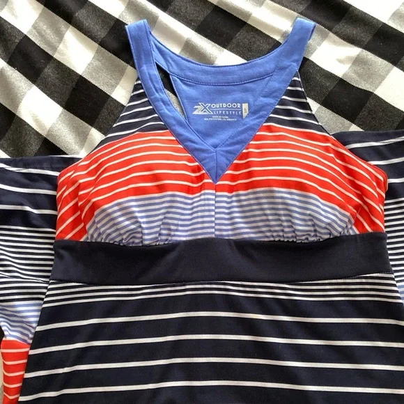 ZeroXposur Red and Blue Striped Dress - Picture 7 of 7